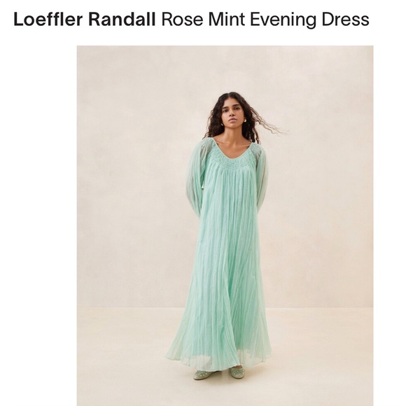Brand New Loeffler Randall Rose Smocked Neckline Evening Dress - Picture 8 of 8